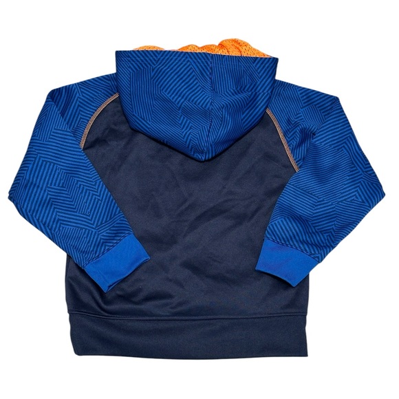 Champion Boys Kids Youth 6 Small Long Sleeve Navy Orange Hoodie Kangaroo Pocket - Picture 4 of 9